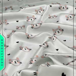 پارچه ساتن lx طرح گربه