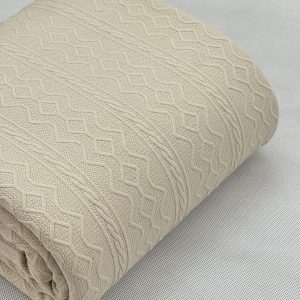 خرید پارچه مراکشی هندسی کرم