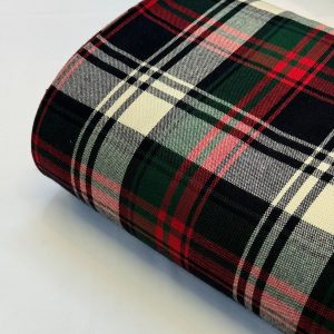 پارچه کشمیر طرحدار مشکی سبز قرمز