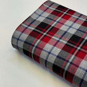 پارچه کشمیر طرحدار طوسی قرمز