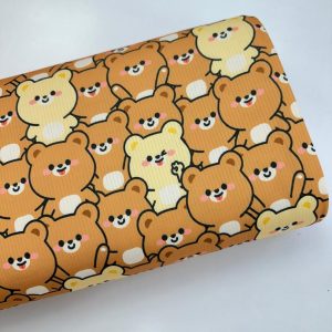 پارچه تریکو میله ای طرح خرس