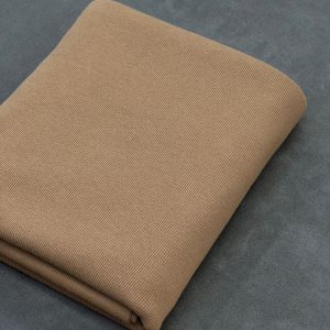 پارچه تریکو میله ای ضخیم شتری روشن