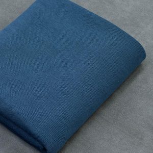 خرید پارچه تریکو میله ای آبی نفتی