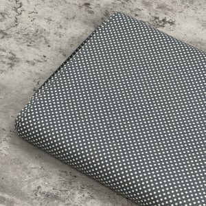 پارچه کتان خالدار طوسی