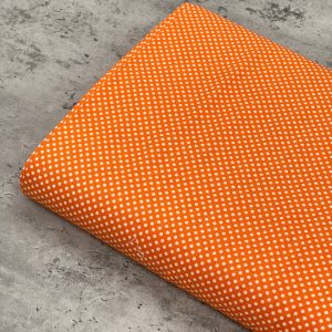 پارچه کتان خالدار نارنجی