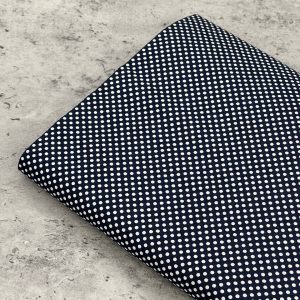 پارچه کتان خالدار سرمه ای