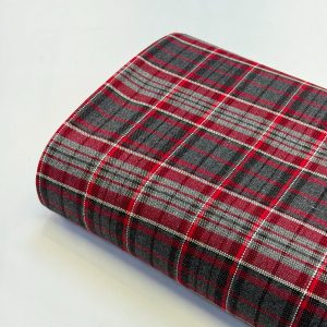 کشمیر طرحدار قرمز خاکستری