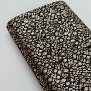 پارچه گیپور لمه آستردار طلایی مشکی