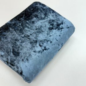 پارچه مخمل آینه ای آبی متالیک