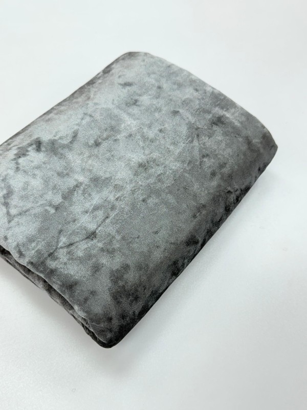 پارچه مخمل آینه ای طوسی