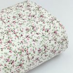 پارچه موسلین طرح گل صوررتی