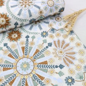 پارچه لینن سوزندوزی کد 19