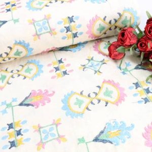 پارچه لینن سوزندوزی کد 35