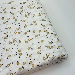 لینن گل گچی کوکدوزی شده