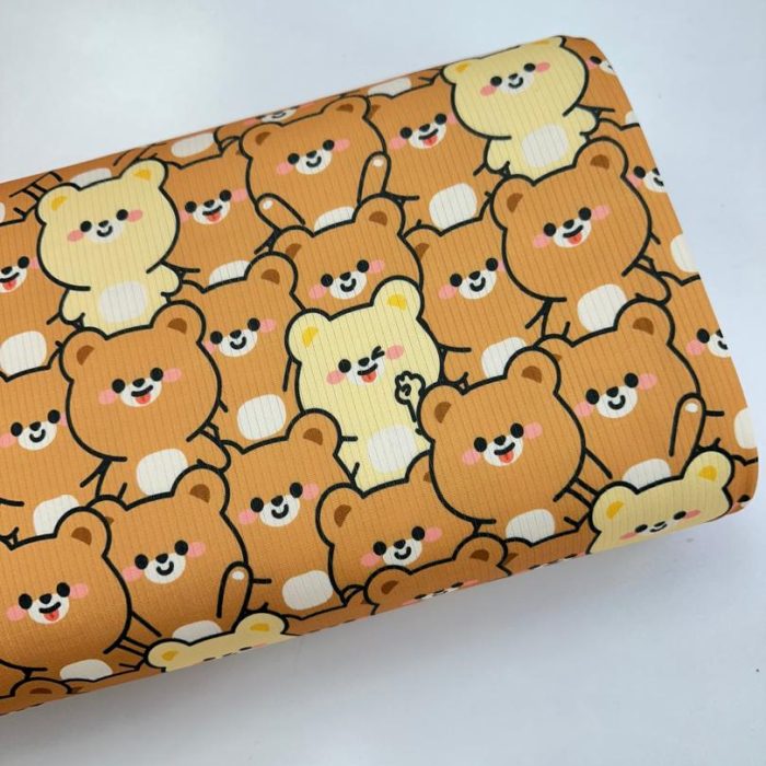 پارچه تریکو میله ای طرح خرس