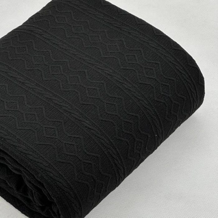 خرید پارچه مراکشی هندسی مشکی